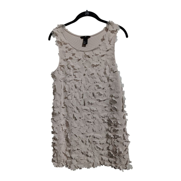 H&M Floral Applique Bodycon Mini Dress in Cream - Picture 5 of 8